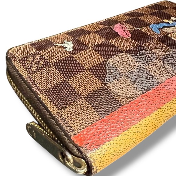 Louis Vuitton Damier Ebene Animation Christmas 2015 Evasion Zippy Wallet - Picture 3 of 7